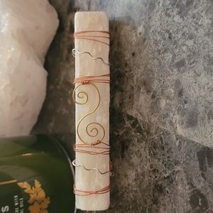Selenite crystal wand hand wrapped